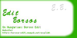 edit borsos business card